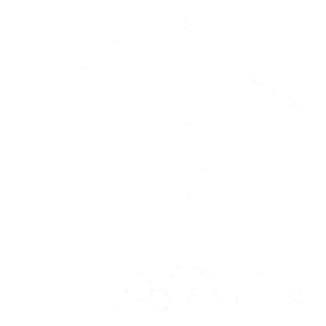 Logo cheznouschezvous en blanc, 1000px sur 1000px